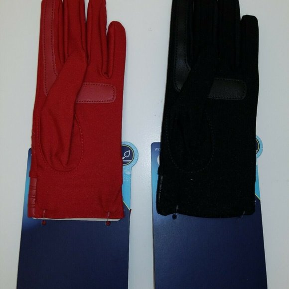 isotoner Other Isotoner Womens Spandex Gloves With Leather Palm